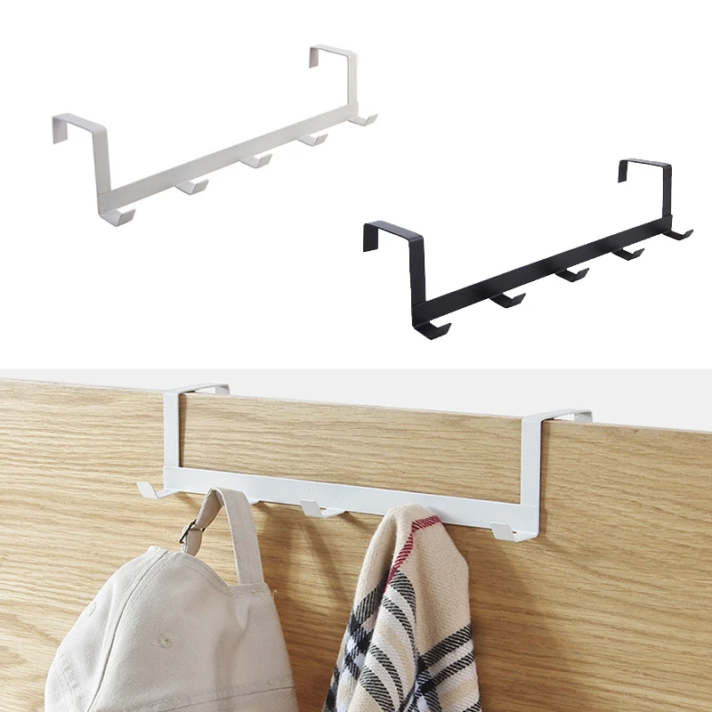 Kitchen Gadgets Storage Ideas - ตะขอแขวนประตู5ตะขอแขวนกุญแจบ้านราวจัดเก็บเสื้อผ้าที่แขวนผ้าเช็ดตัวเสื้อคลุมหมวกอุปกรณ์ห้องครัวห้องน้ำจัดระเบียบ