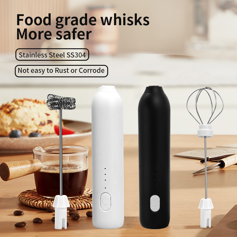 Kitchen Gadgets And Appliances - 2 In 1 เครื่องตีฟองกาแฟไฟฟ้า + เครื่องตีไข่ไร้สาย