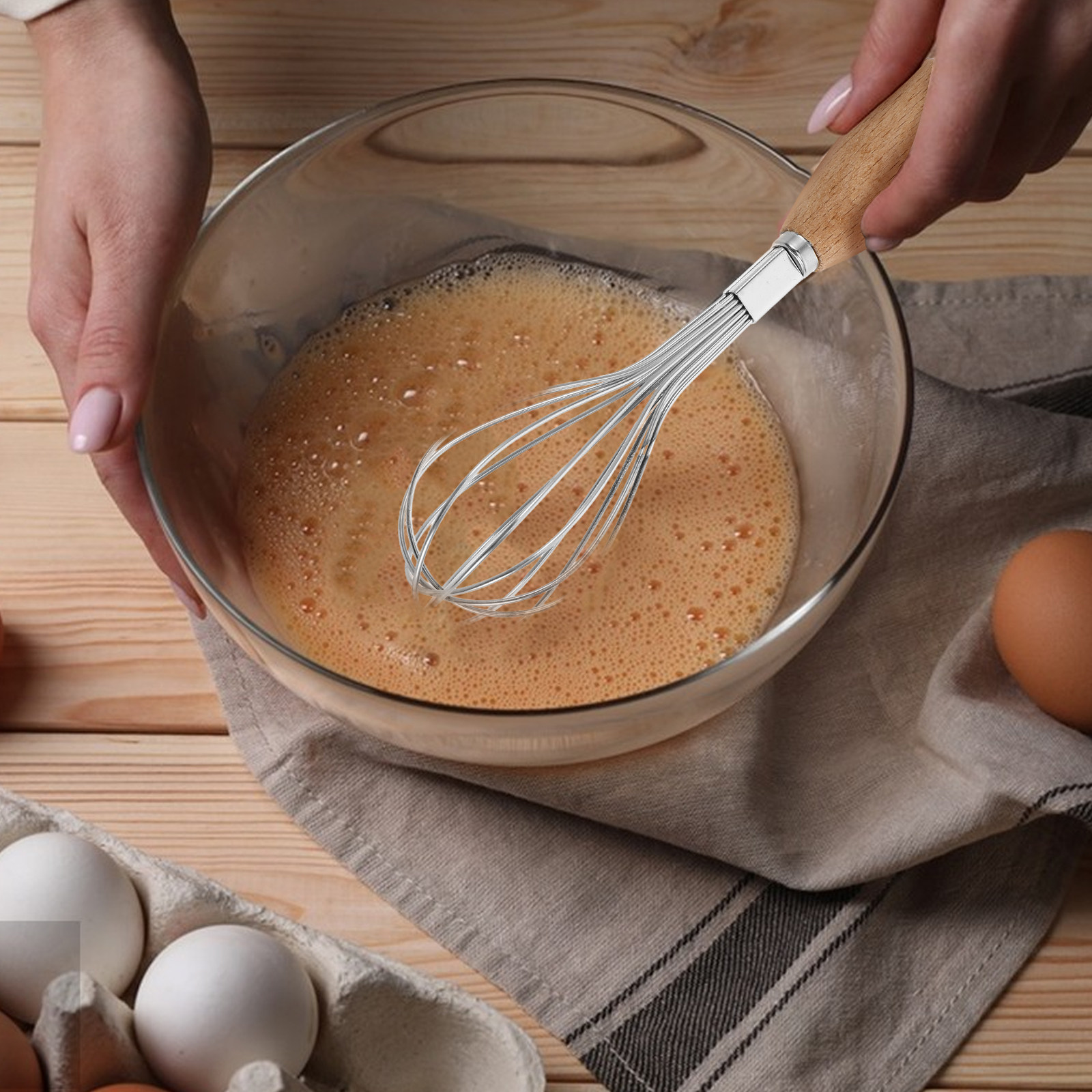 ที่ตีไข่สแตนเลสขนาดเล็ก ด้ามไม - Kitchen Gadgets And Appliances บทวิจารณ์และราคา