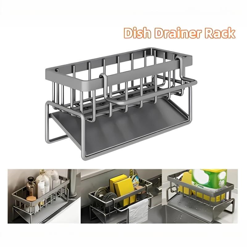 ที่วางฟองน้ำพร้อมที่แขวนผ้าเช็ - Kitchen Gadgets Storage Ideas บทวิจารณ์และราคา