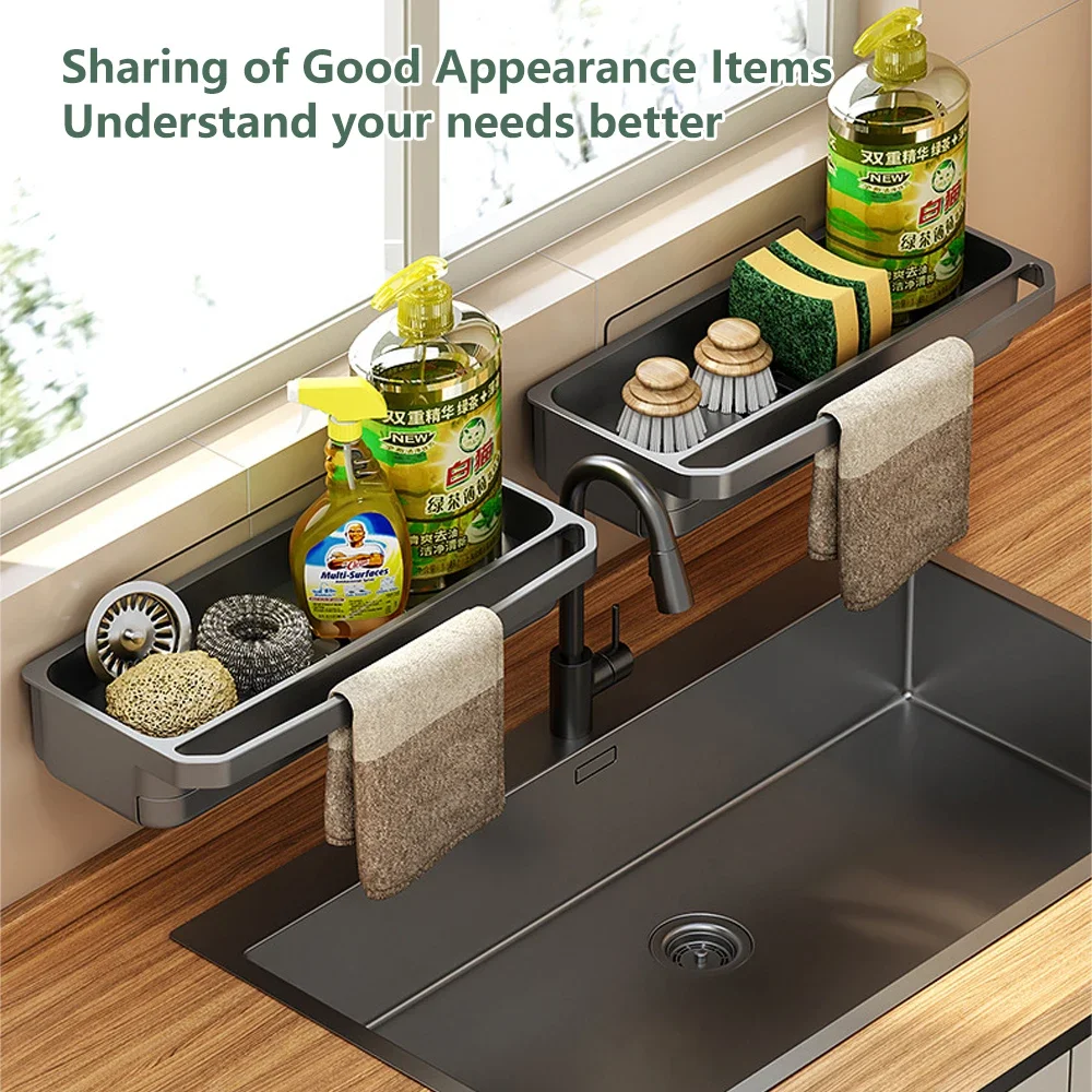 อ่างล้างจานOrganizerท่อระบายน้ - Kitchen Gadgets Storage Ideas บทวิจารณ์และราคา