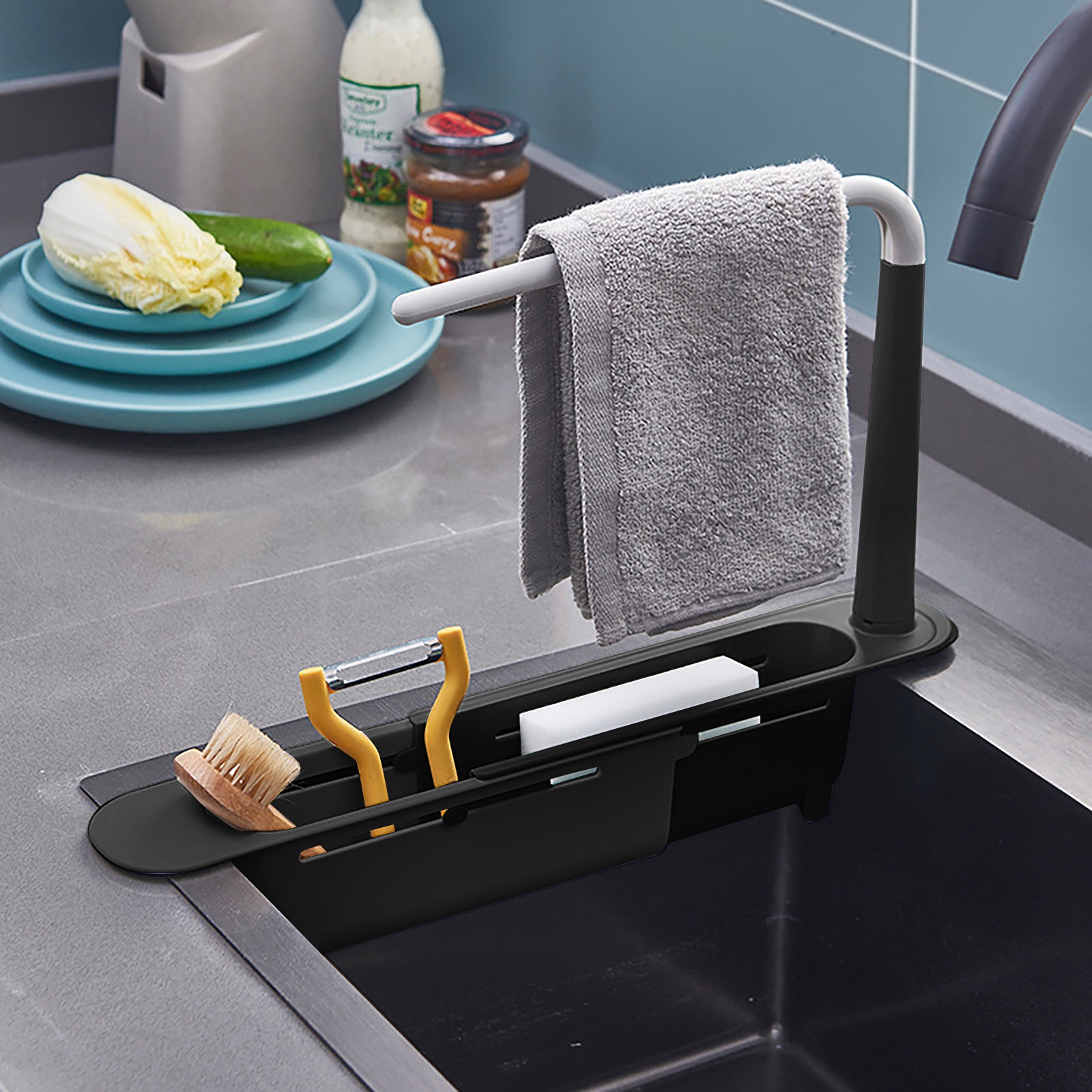 Elescopic ชั้นวางชั้นที่คว่ำชั - Kitchen Gadgets Storage Ideas บทวิจารณ์และราคา