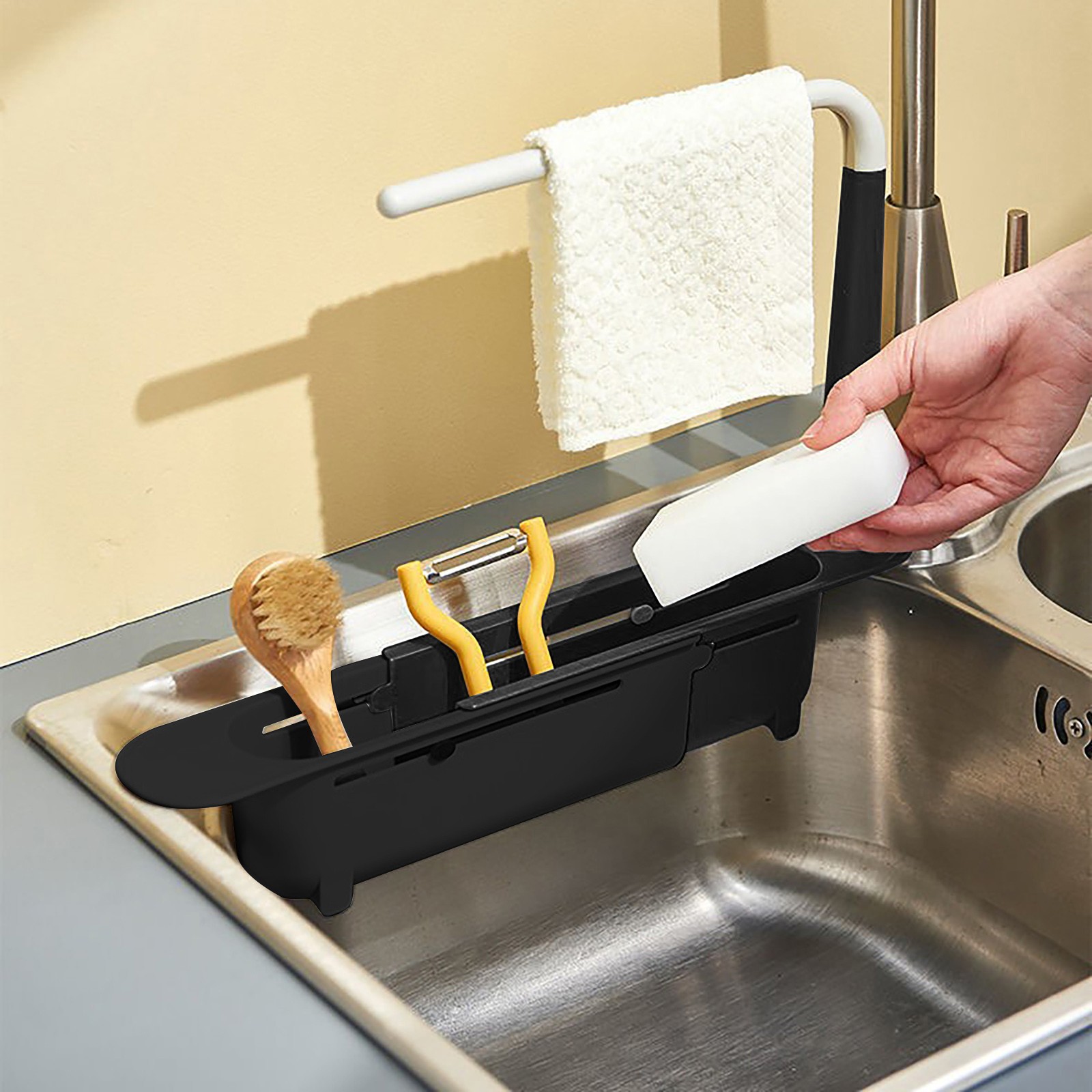 Elescopic ชั้นวางชั้นที่คว่ำชั - Kitchen Gadgets Storage Ideas บทวิจารณ์และราคา