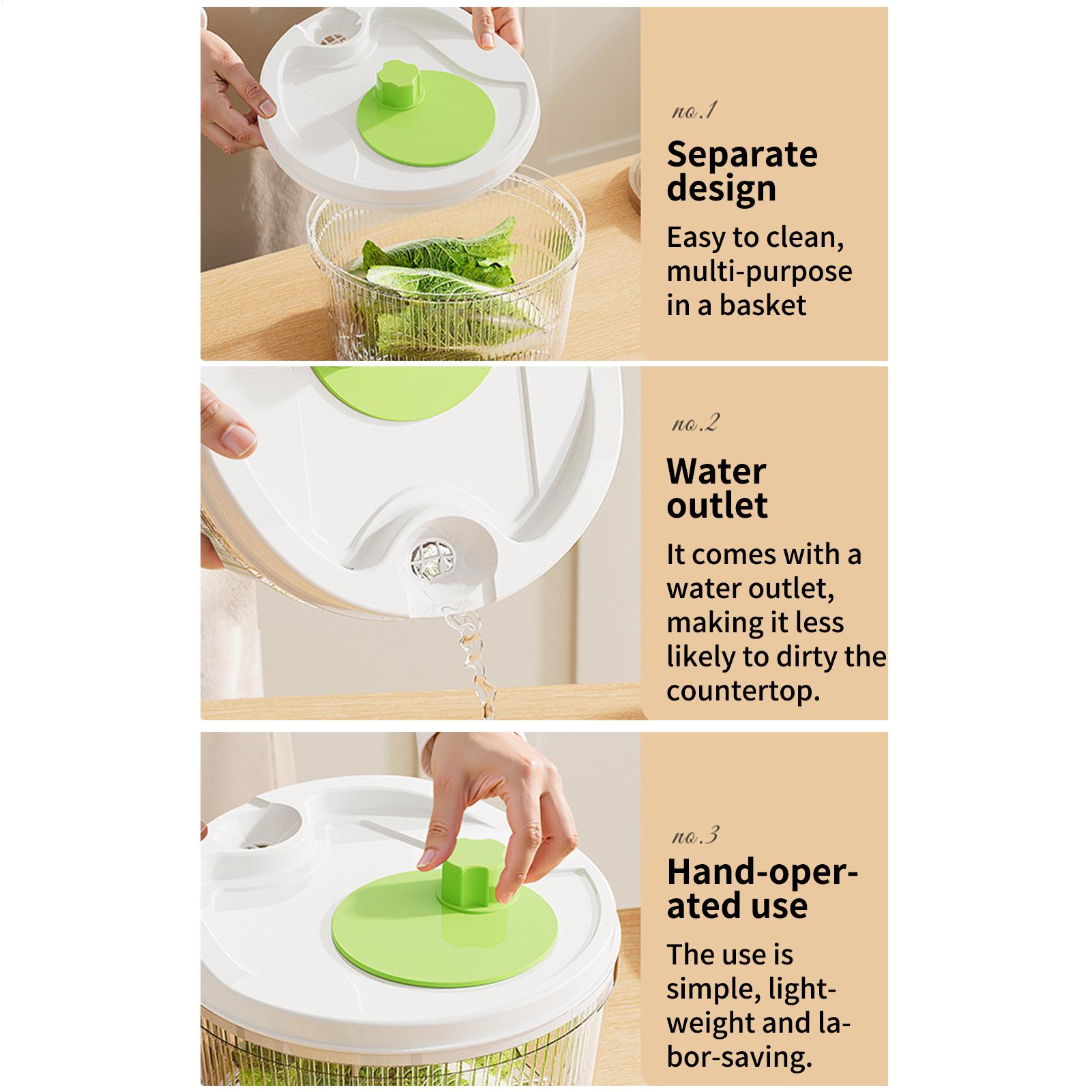 เครื่องปั่นสลัดแบบหมุนมือพร้อม - Salad Spinner บทวิจารณ์และราคา