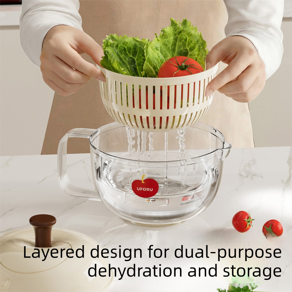 HAND-Cranked หมุนตะกร้าสลัด Sp - Salad Spinner บทวิจารณ์และราคา