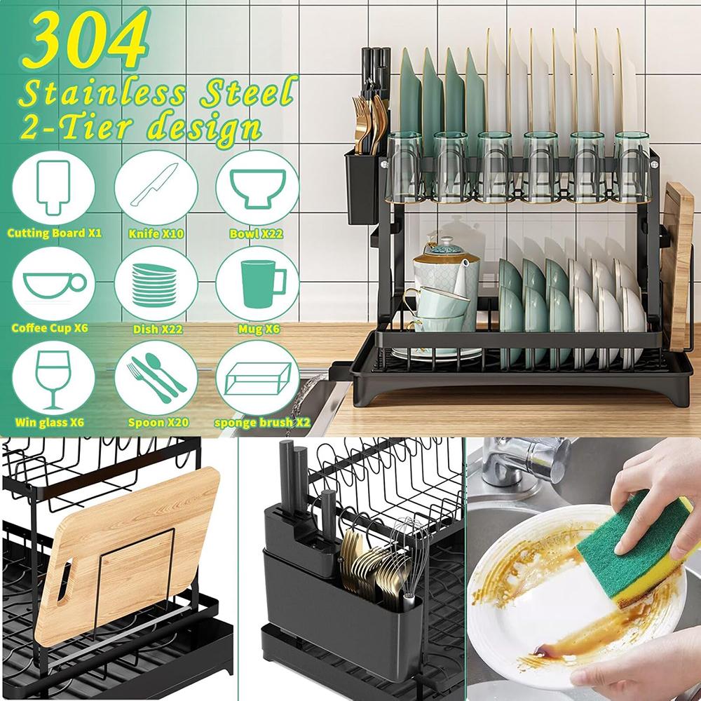 ชั้นวางจาน 2 ชั้นสำหรับเคาน์เต - Kitchen Gadgets Storage Ideas บทวิจารณ์และราคา