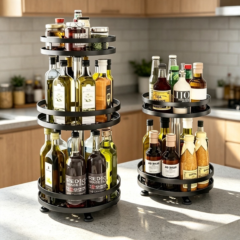 360 °   ชั้นวางเครื่องปรุงหมุน - Kitchen Gadgets Storage Ideas บทวิจารณ์และราคา