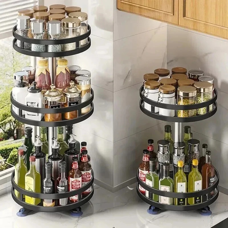 360 °   ชั้นวางเครื่องปรุงหมุน - Kitchen Gadgets Storage Ideas บทวิจารณ์และราคา