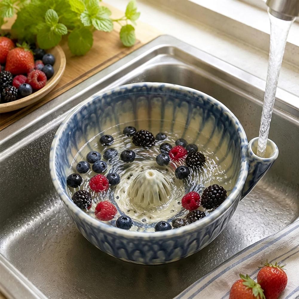 ชามล้างผลไม้เซรามิกพร้อมตะแกรง - Salad Spinner บทวิจารณ์และราคา