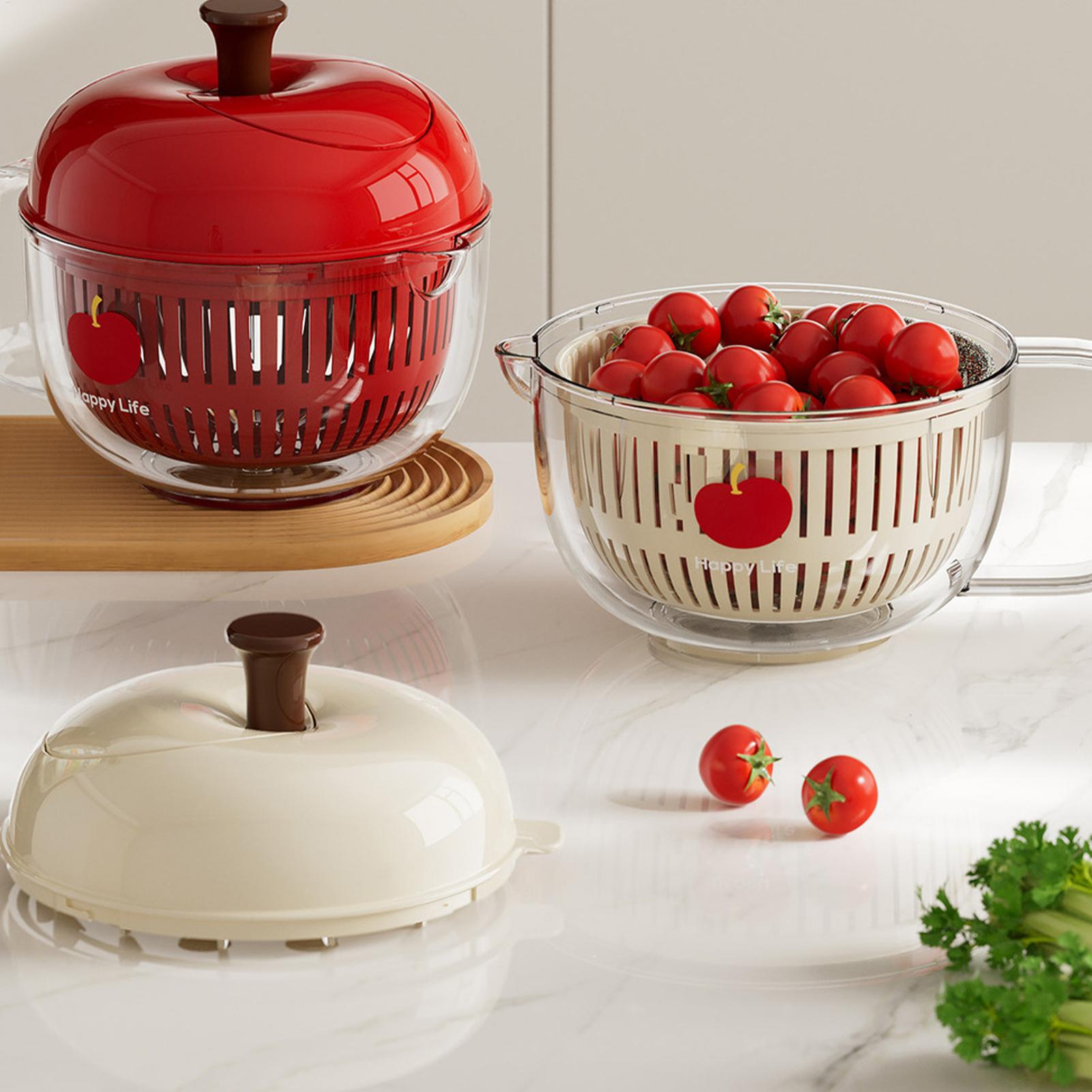 ชามล้างผลไม้พร้อมที่กรอง ภาชนะ - Salad Spinner บทวิจารณ์และราคา