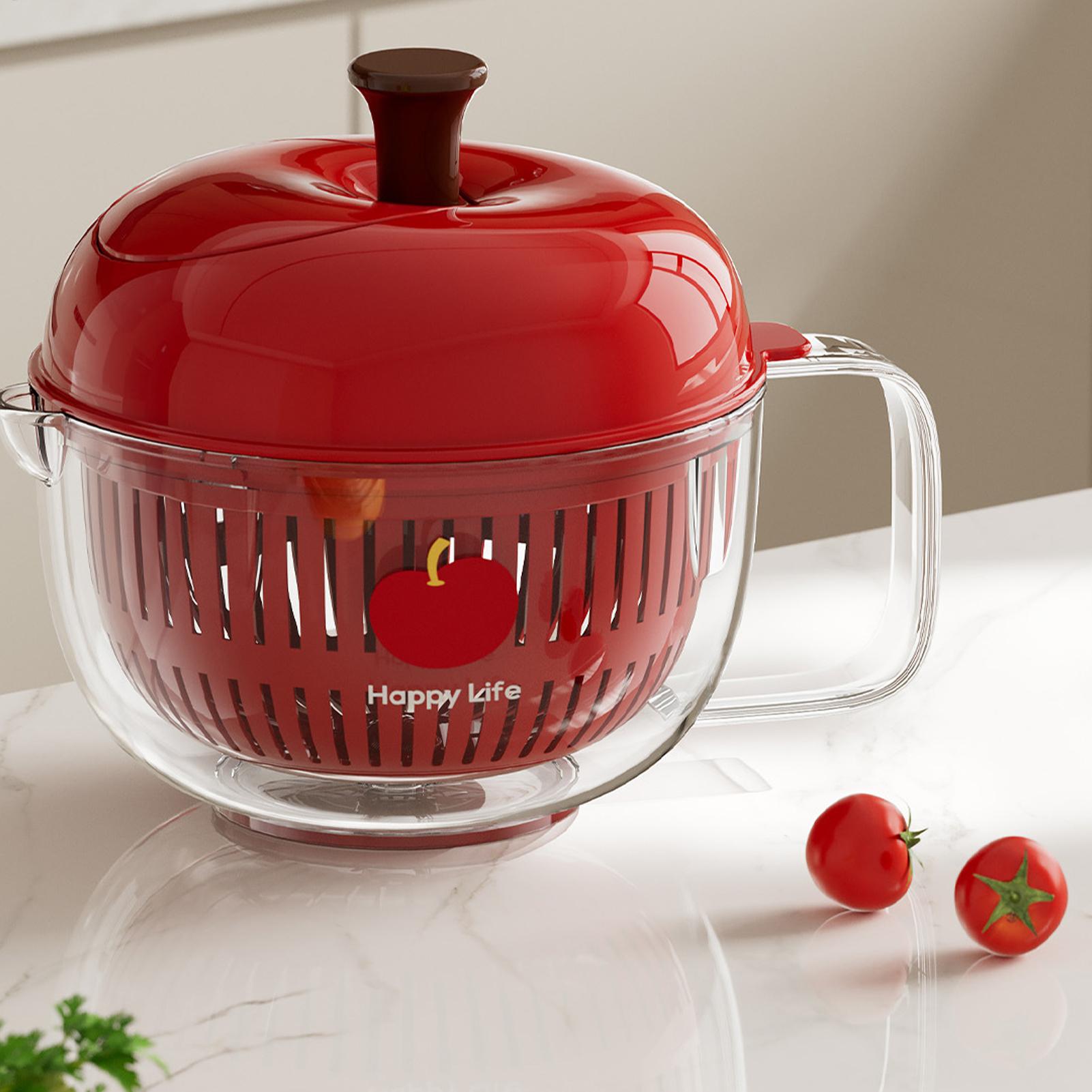 ชามล้างผลไม้พร้อมที่กรอง ภาชนะ - Salad Spinner บทวิจารณ์และราคา