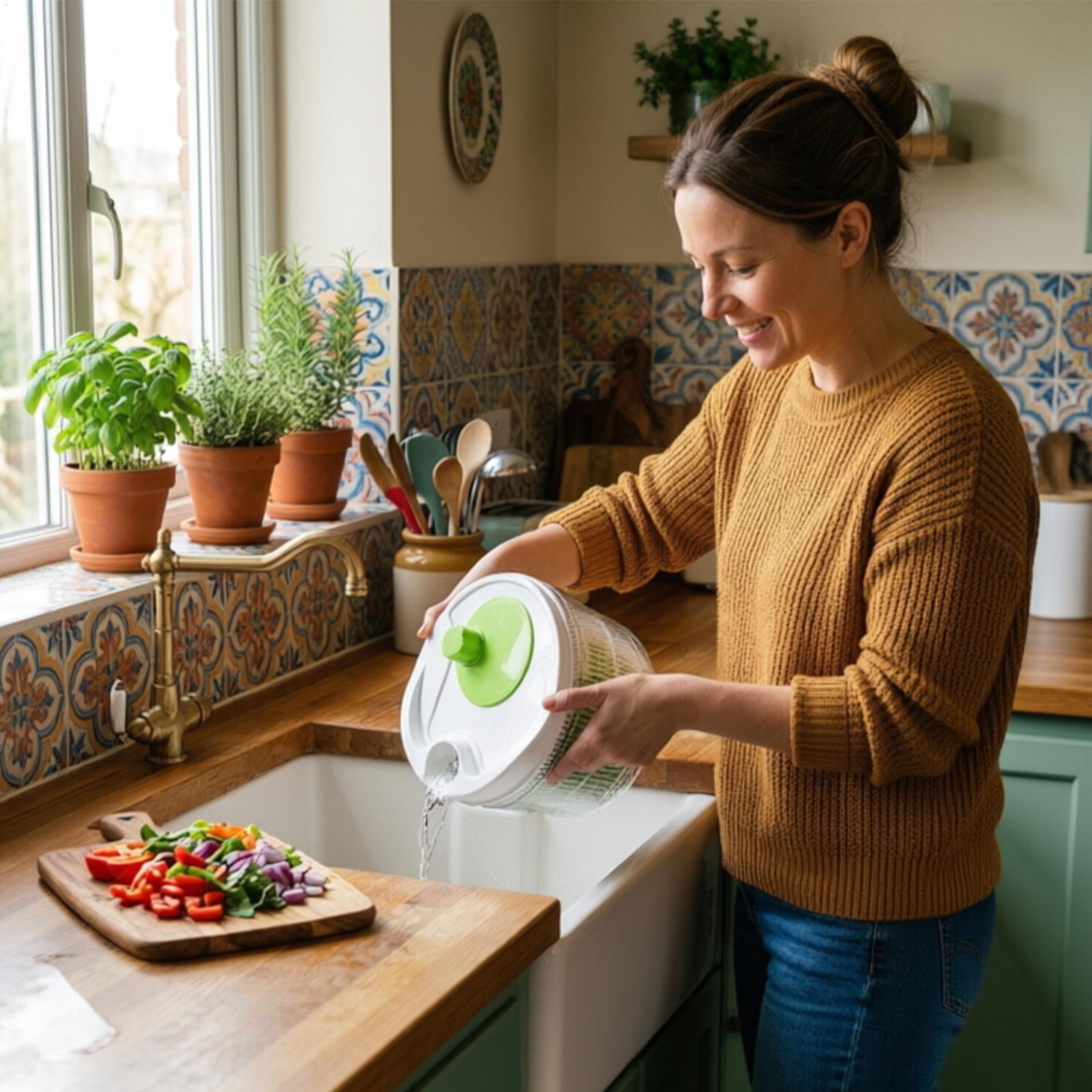เครื่องปั่นผักอเนกประสงค์แบบใช - Salad Spinner บทวิจารณ์และราคา